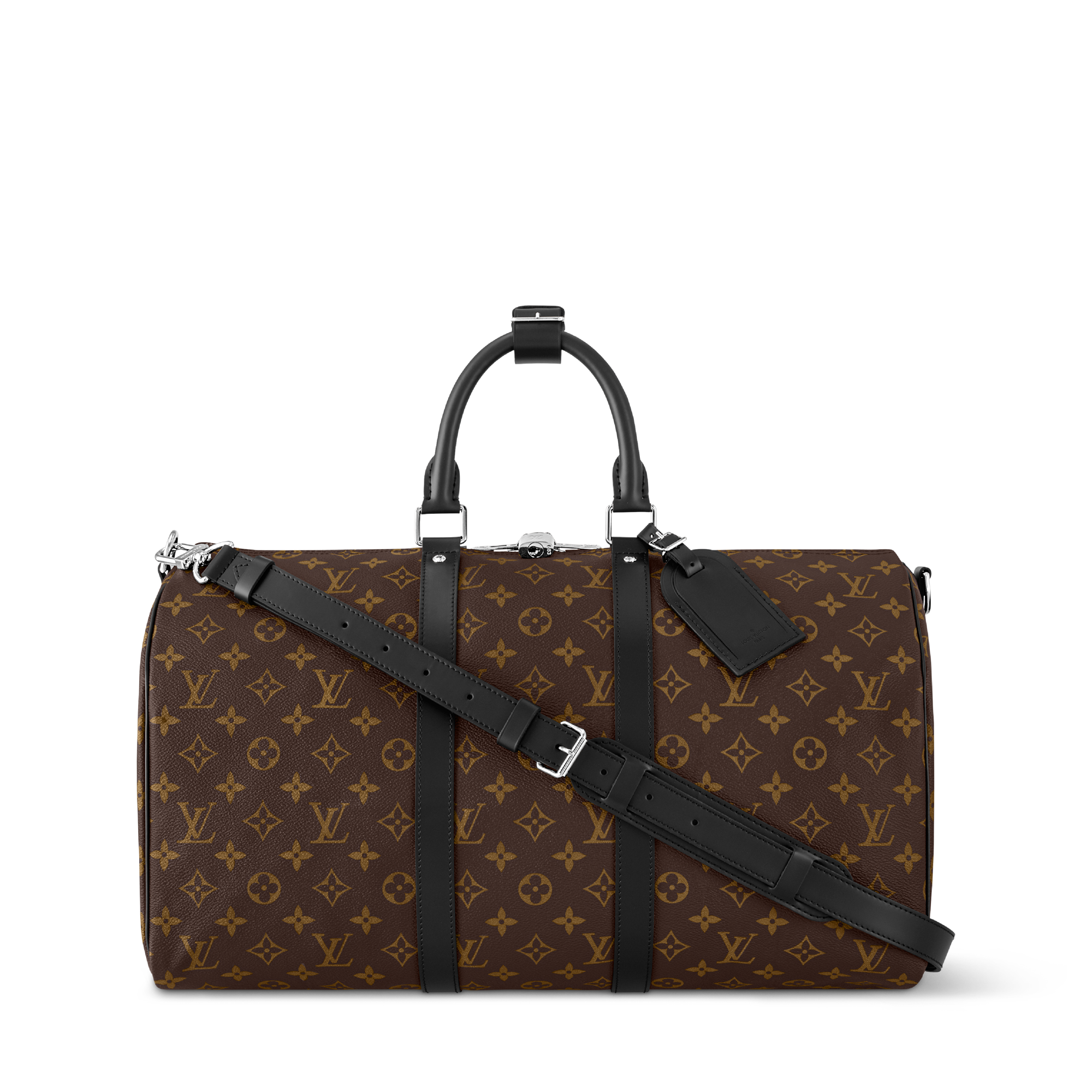 Keepall Bandoulière 55 Monogram Macassar - Personalisation Leather